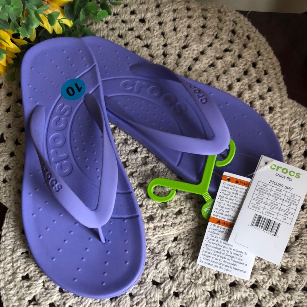 CROCS Purple Classic Flip Flops